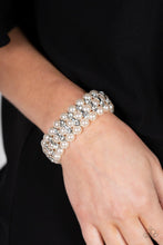 Load image into Gallery viewer, Eiffel Tower Elegance - White Bracelet - Paparazzi Jewelry