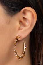 Load image into Gallery viewer, Halo Hustle - Brown Earrings - Paparazzi Jewelry