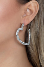 Load image into Gallery viewer, AMORE to Love - White Earrings - Paparazzi Jewelry