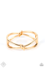 Load image into Gallery viewer, paparazzi-accessories-knot-my-first-rodeo-gold-bracelet