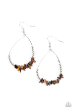 Load image into Gallery viewer, paparazzi-accessories-come-out-of-your-shale-brown-earrings
