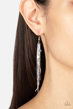 Load image into Gallery viewer, Cosmic Cascade - Silver Earrings - Paparazzi Jewelry