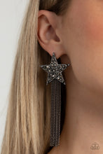 Load image into Gallery viewer, Superstar Solo - Black Post Earrings - Paparazzi Jewelry