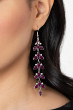 Load image into Gallery viewer, Fanciful Foliage - Purple Earrings - Paparazzi Jewelry