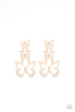 Load image into Gallery viewer, paparazzi-accessories-flamboyant-flutter-gold-post earrings