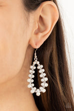 Load image into Gallery viewer, Absolutely Ageless - White Earrings - Paparazzi Jewelry