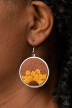 Load image into Gallery viewer, Sun-Kissed Sunflowers - Brown Earrings - Paparazzi Jewelry