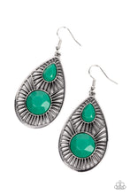 Load image into Gallery viewer, paparazzi-accessories-prima-donna-diva-green-earrings