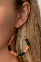 Load image into Gallery viewer, Skillfully Stacked - Black Earrings - Paparazzi Jewelry