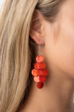 Load image into Gallery viewer, Tropical Tryst - Orange Earrings - Paparazzi Jewelry