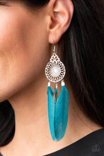 Load image into Gallery viewer, Pretty in PLUMES - Blue Earrings - Paparazzi Jewelry