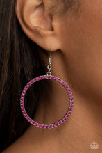 Load image into Gallery viewer, Head-Turning Halo - Pink Earrings - Paparazzi Jewelry