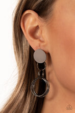 Load image into Gallery viewer, Industrialized Fashion - Black Post Earrings - Paparazzi Jewelry