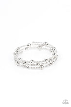 Load image into Gallery viewer, paparazzi-accessories-spontaneous-shimmer-white-bracelet