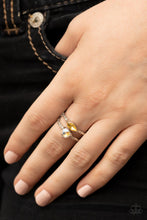 Load image into Gallery viewer, Embraceable Elegance - Yellow Ring - Paparazzi Jewelry