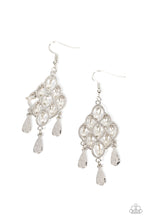 Load image into Gallery viewer, paparazzi-accessories-sentimental-shimmer-white-earrings