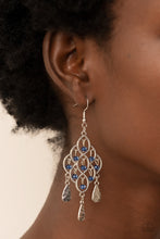 Load image into Gallery viewer, Sentimental Shimmer - Blue Earrings - Paparazzi Jewelry