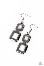 Load image into Gallery viewer, paparazzi-accessories-public-square-black-earrings