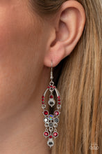 Load image into Gallery viewer, Sophisticated Starlet - Red Earrings - Paparazzi Jewelry