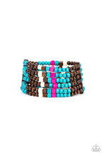 Load image into Gallery viewer, paparazzi-accessories-dive-into-maldives-blue-bracelet