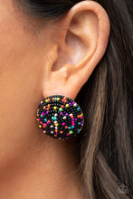 Load image into Gallery viewer, Kaleidoscope Sky - Black Post Earrings - Paparazzi Jewelry