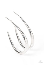 Load image into Gallery viewer, paparazzi-accessories-curve-your-appetite-silver-earrings