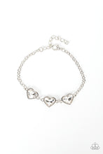 Load image into Gallery viewer, paparazzi-accessories-little-heartbreaker-white-bracelet