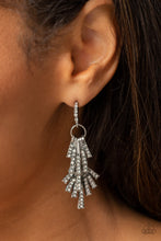Load image into Gallery viewer, Fan of Glam - White Post Earrings - Paparazzi Jewelry