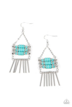 Load image into Gallery viewer, paparazzi-accessories-tribal-tapestry-blue-earrings