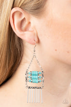 Load image into Gallery viewer, Tribal Tapestry - Blue Earrings - Paparazzi Jewelry