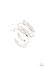 Load image into Gallery viewer, paparazzi-accessories-cutting-edge-couture-silver-earrings