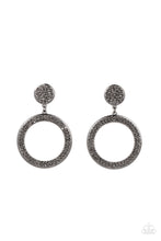Load image into Gallery viewer, paparazzi-accessories-glow-you-away-black-post earrings