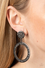 Load image into Gallery viewer, GLOW You Away - Black Post Earrings - Paparazzi Jewelry