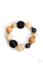 Load image into Gallery viewer, paparazzi-accessories-happily-homespun-black-bracelet