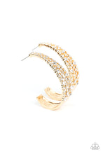 Load image into Gallery viewer, paparazzi-accessories-cold-as-ice-gold-earrings