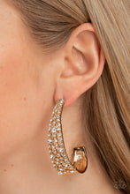 Load image into Gallery viewer, Cold as Ice - Gold Earrings - Paparazzi Jewelry