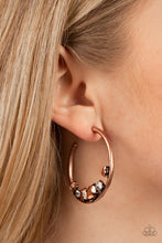 Load image into Gallery viewer, Attractive Allure - Copper Earrings - Paparazzi Jewelry