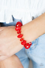 Load image into Gallery viewer, Keep GLOWING Forward - Red Bracelet - Paparazzi Jewelry