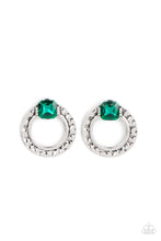 Load image into Gallery viewer, paparazzi-accessories-smoldering-scintillation-green-post earrings