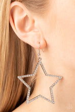 Load image into Gallery viewer, Supernova Sparkle - White Earrings - Paparazzi Jewelry
