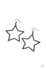 Load image into Gallery viewer, paparazzi-accessories-supernova-sparkle-black-earrings