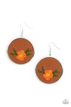 Load image into Gallery viewer, paparazzi-accessories-prairie-patchwork-orange-earrings