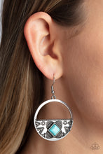 Load image into Gallery viewer, Sandstone Prairie - Blue Earrings - Paparazzi Jewelry