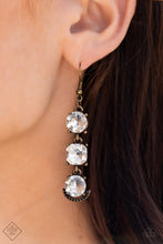 Load image into Gallery viewer, Determined to Dazzle - Brass Earrings - Paparazzi Jewelry
