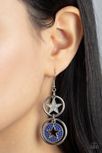 Load image into Gallery viewer, Liberty and SPARKLE for All - Blue Earrings - Paparazzi Jewelry