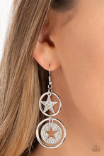 Load image into Gallery viewer, Liberty and SPARKLE for All - White Earrings - Paparazzi Jewelry