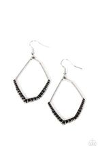 Load image into Gallery viewer, paparazzi-accessories-bent-on-success-black-earrings