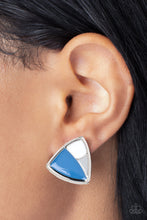 Load image into Gallery viewer, Kaleidoscopic Collision - Blue Post Earrings - Paparazzi Jewelry
