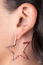Load image into Gallery viewer, All-Star Attitude - Copper Earrings - Paparazzi Jewelry