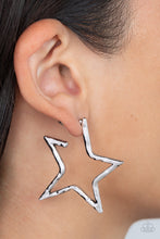 Load image into Gallery viewer, All-Star Attitude - Silver Earrings - Paparazzi Jewelry